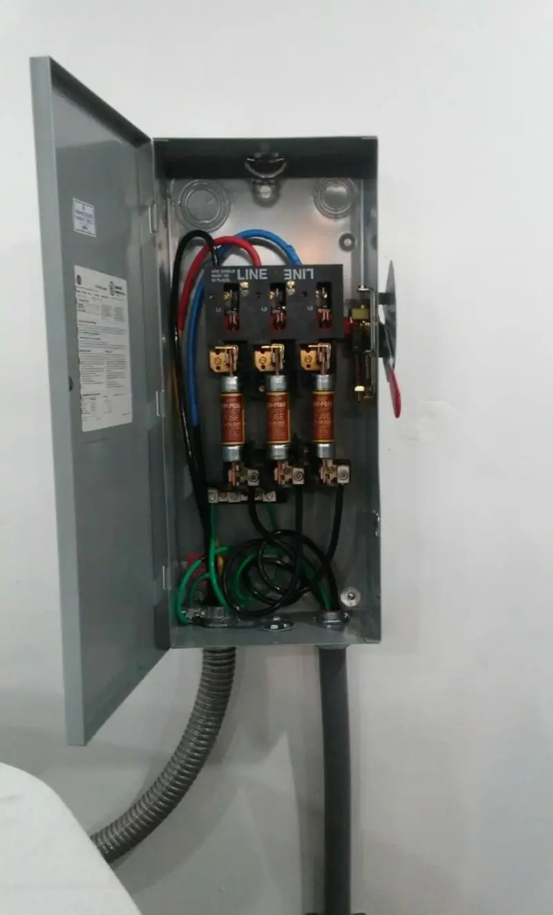 Three-phase disconnect switch installed for Electrical Wiring & Rewiring in Schenectady
